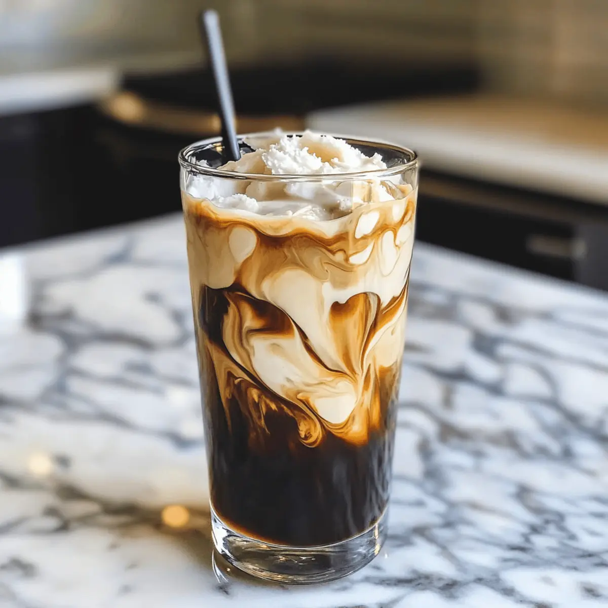 Kokosnuss Vanille Kaltes Brühen für heiße Tage