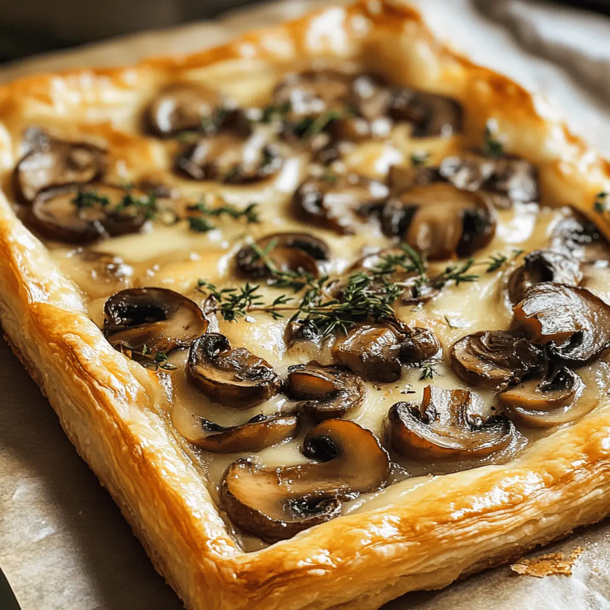 Blätterteig Pilz Gruyere Tart für jeden Anlass