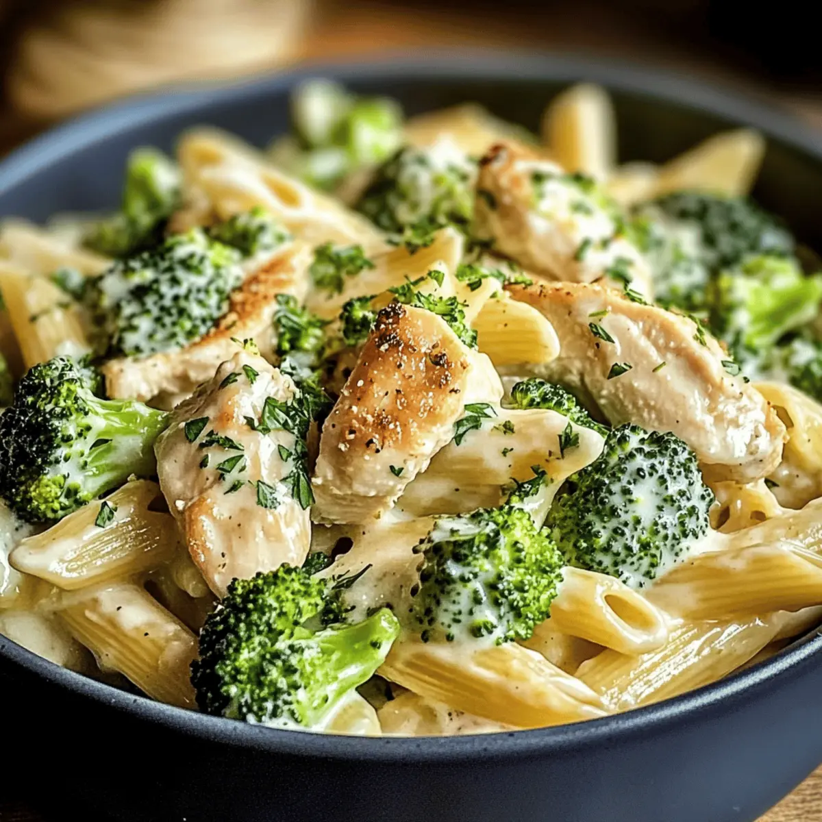 Hähnchen Brokkoli Pasta Cremig für schnelles Abendessen