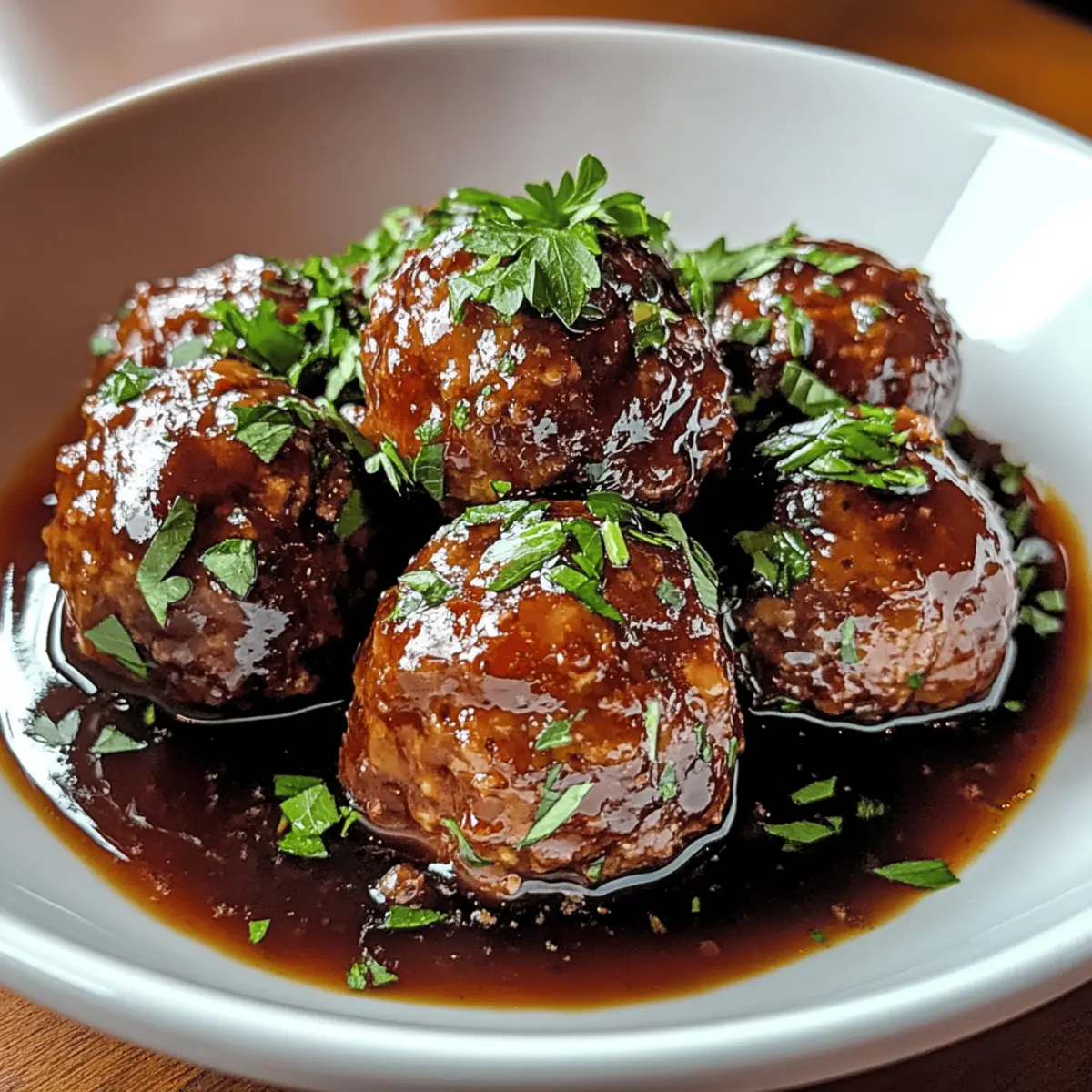 Zarte Rotwein-geschmorte Fleischbällchen genießen
