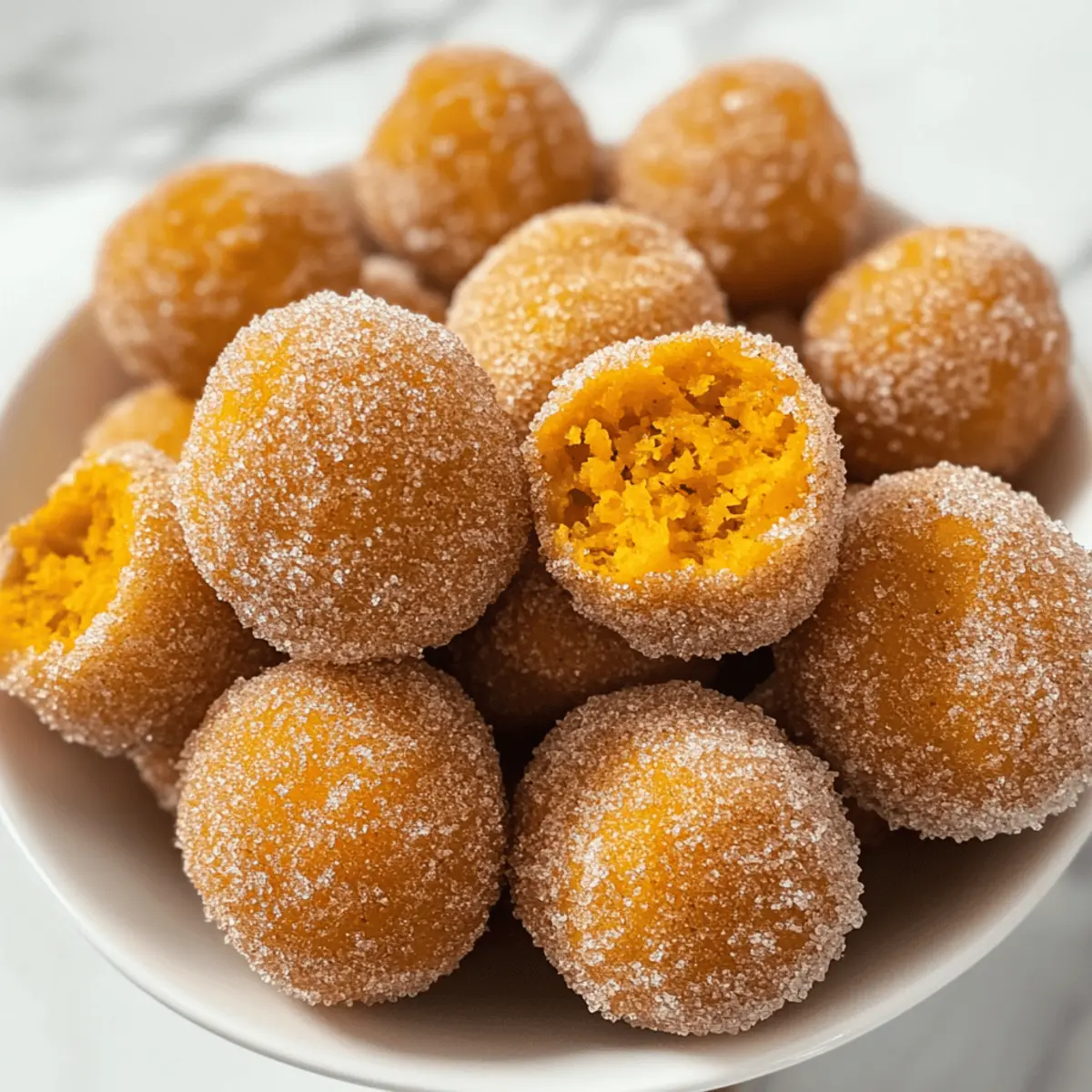 Zimt Zucker Kürbis Donut Löcher für den Herbst