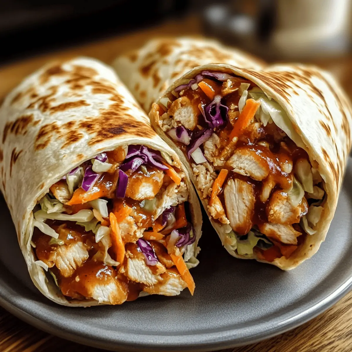 BBQ Hähnchen Coleslaw Wraps – Schnell und Lecker